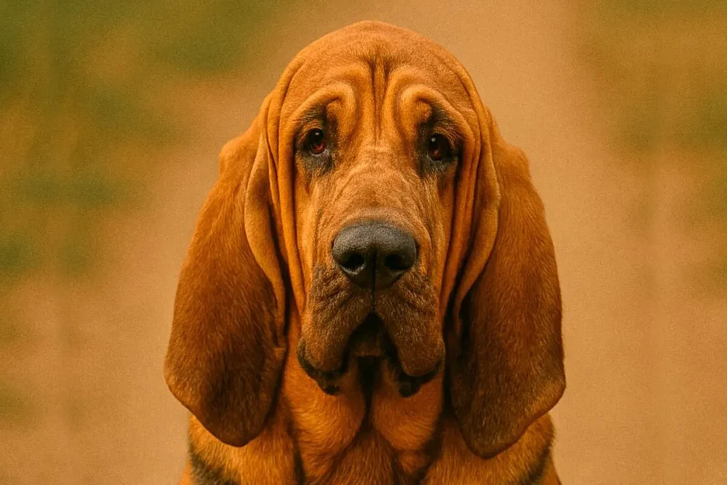 hound breeds, The Bloodhound is a large, powerful scent hound famed for its extraordinary sense of smell and tracking ability